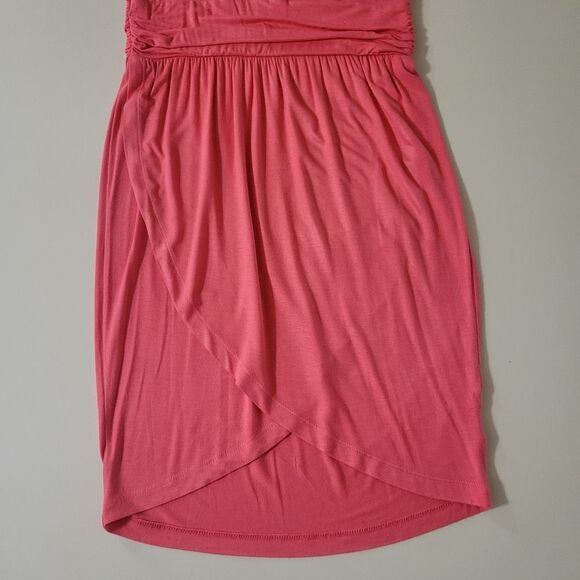 Lascana Beach Time Coral Sleeveless Surplice V-neck Tulip Hem Dress - Picture 10 of 15